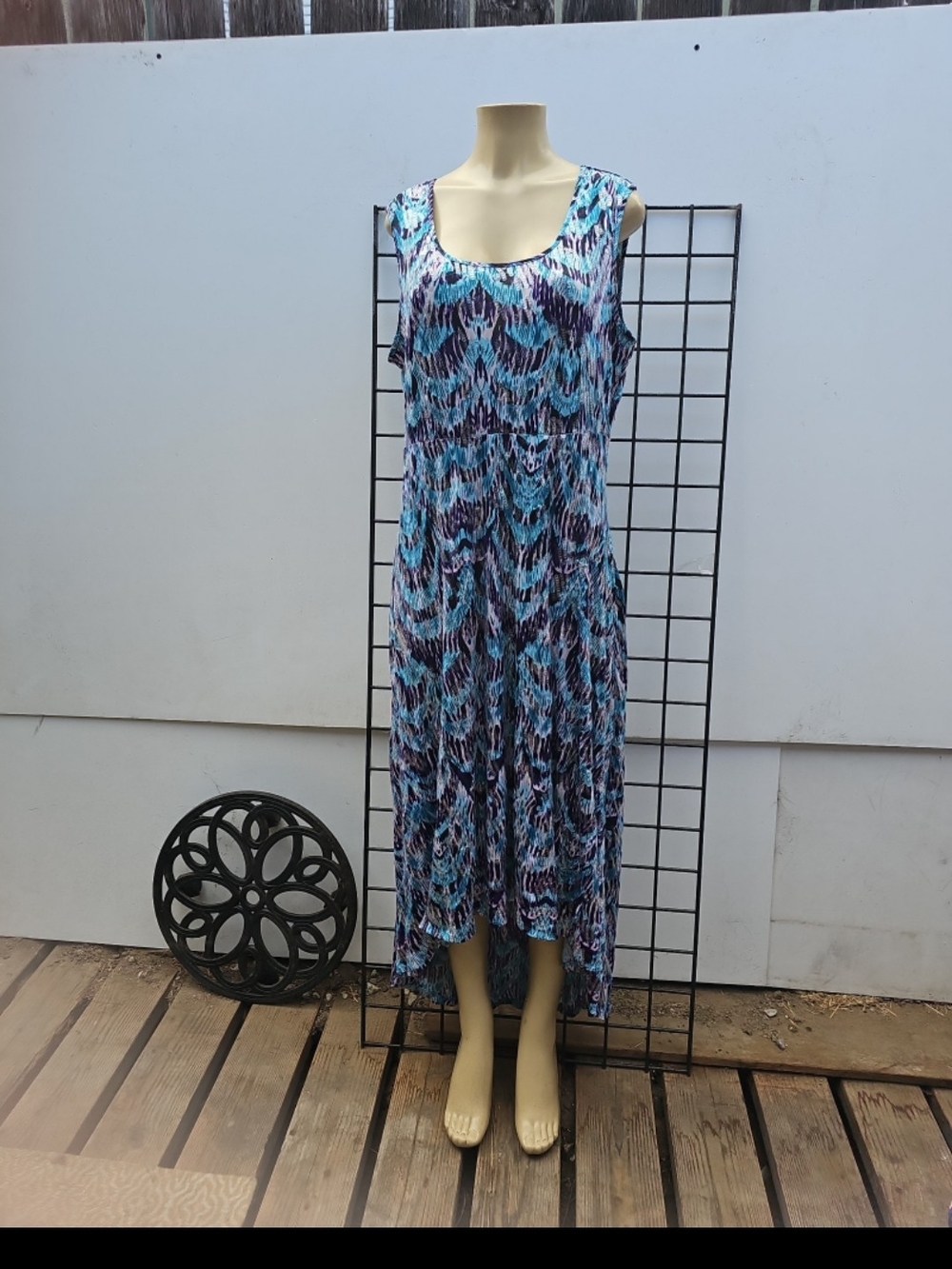 Elementz Blue and Purple Sleeveless Maxi Dress